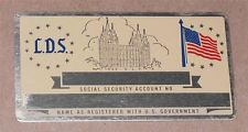 MORMAN  L.D.S. SOCIAL SECURITY CARD