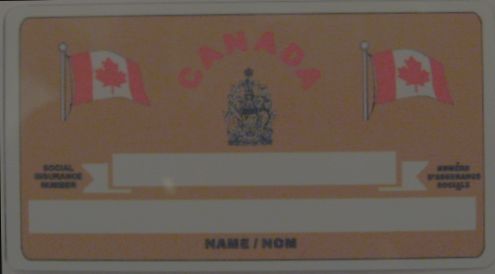 CANADA SOCIAL SECURITY CARD