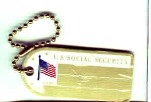 KEY CHAIN SOCIAL SECURITY CARD