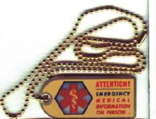 MEDICAL IDENTIFICATION NECKLACE